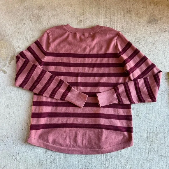 Liz Claiborne Striped Sweater in Pink - Picture 4 of 6